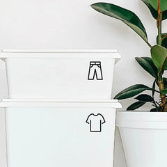 CLOSET - 20 Stuks Verwijderbare Vinyl Kledinglabels voor Organisatie