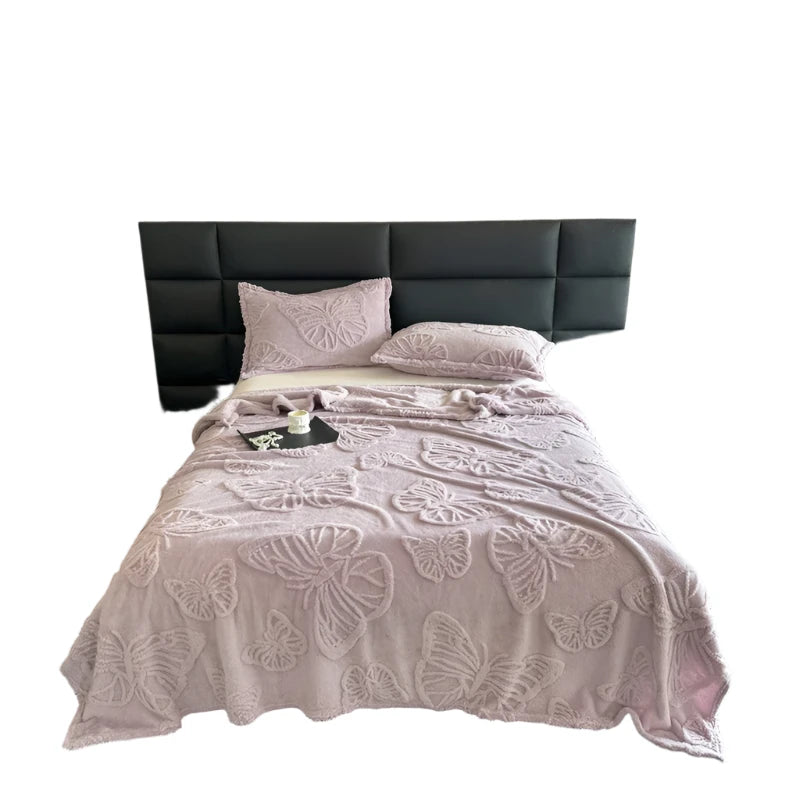 LuxeFlair - Vlinder Jacquard Gooi Deken