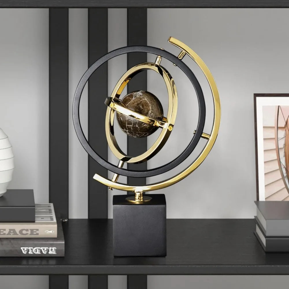 CosmoSphere - Iconische Wereldbol Decoratie met Metalen Basis