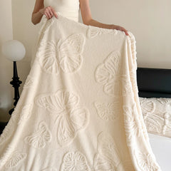 LuxeFlair - Vlinder Jacquard Gooi Deken