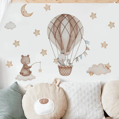 Ballon Safari - Dieren Muurstickers voor Kinderkamer