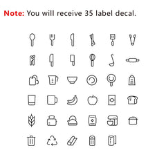 OrganizePro - 35 Vinyl Keukenopslag Labels voor Pantrys en Containers