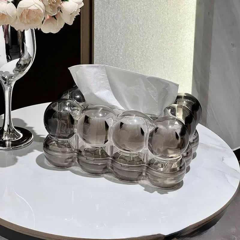 Aeris - Moderne Acryl Tissue Box met Bubbeldesign