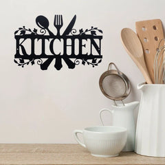 Rustica - Zwart Letter Metalen Wanddecoratie