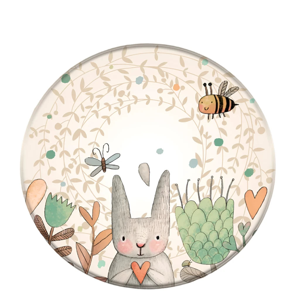 SoftCircles - Moderne Gedrukte Ronde Tapijt voor Woondecoratie