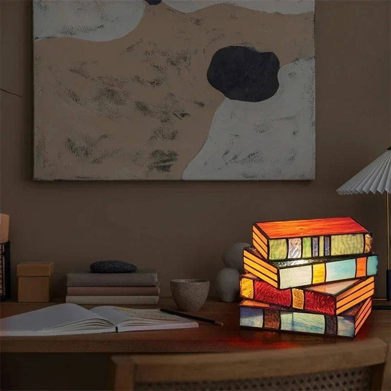 Litera - Artistieke Stacked Books Lamp