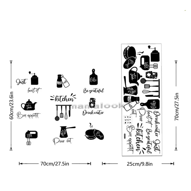 StickerArt - Creatieve Muurstickers voor Voedsel en Tafelgerei in de Keuken