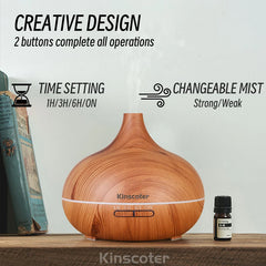 Mistura – 500ml Aroma Diffuser met Houtlook en Sfeerverlichting