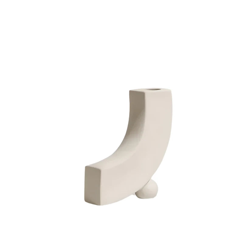 DecoFlow - Moderne Keramische Vaas voor Gedroogde Bloemen