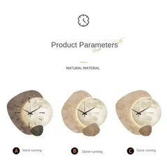 AuraClock - Creatieve Stille Wandklok met Lamp voor de Woonkamer