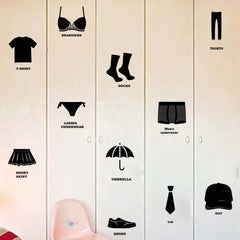 Clarity - Kast Label Stickers voor Kleding & Accessoires