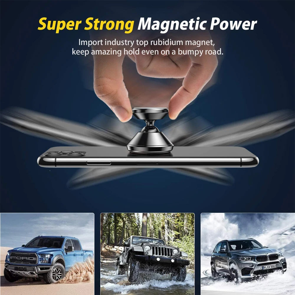 MagLock – 360° Draaibare Magnetische Telefoonhouder voor in de Auto