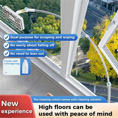 ClearMate – Magnetische Dubbelzijdige Raamwisser met Veiligheidskoord