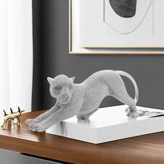 GoldFeline - Gouden Leopard Beeldje voor Stijlvol Woondecor