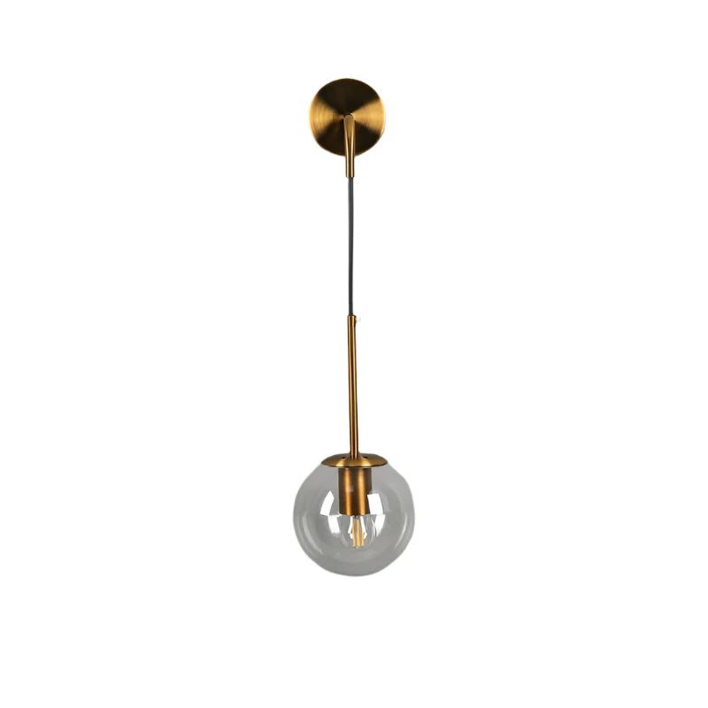 Lunara - Nordic Vintage Glazen LED Wandlamp, Ronde Ontwerp voor Slaapkamer & Buiten