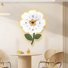 Solara - Nordic Zonnebloem Wandklok voor Woonruimtes