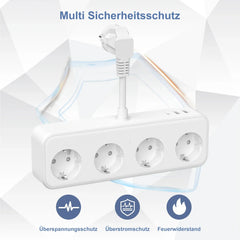 Voltora – Multifunctionele Wandcontactdoos met 7 poorten en USB-oplaadpunten