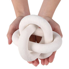 WoodAura - Rustieke Zwart-witte Decoratieve Ketting