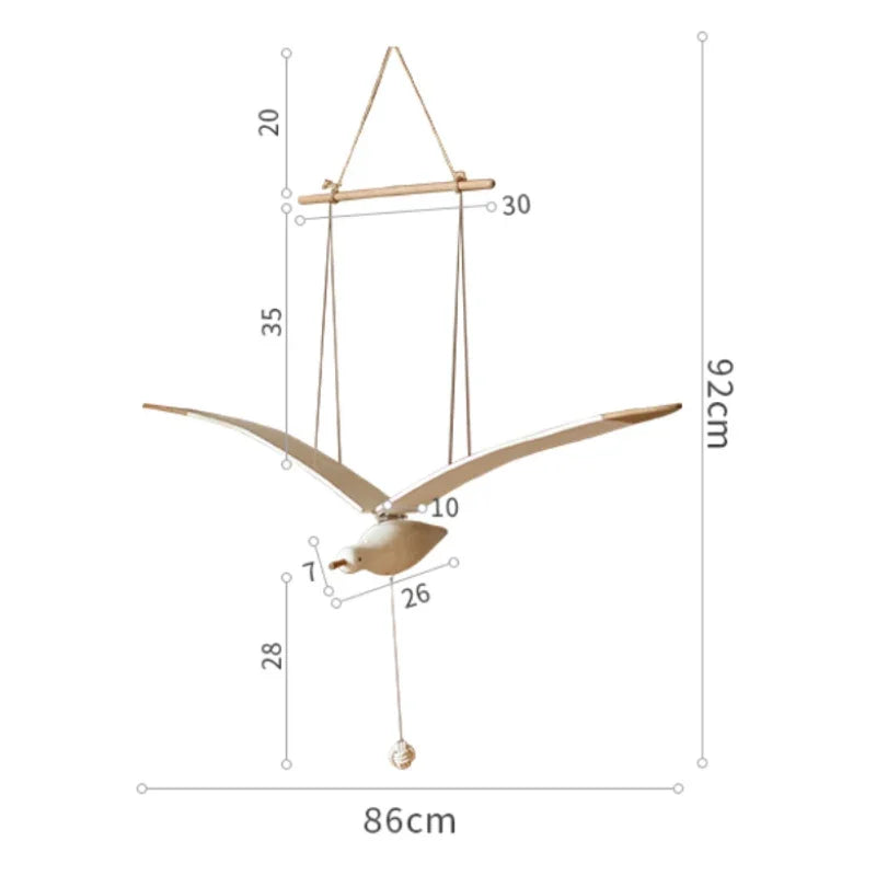 DriftBird - Houten Decoratieve Meeuw