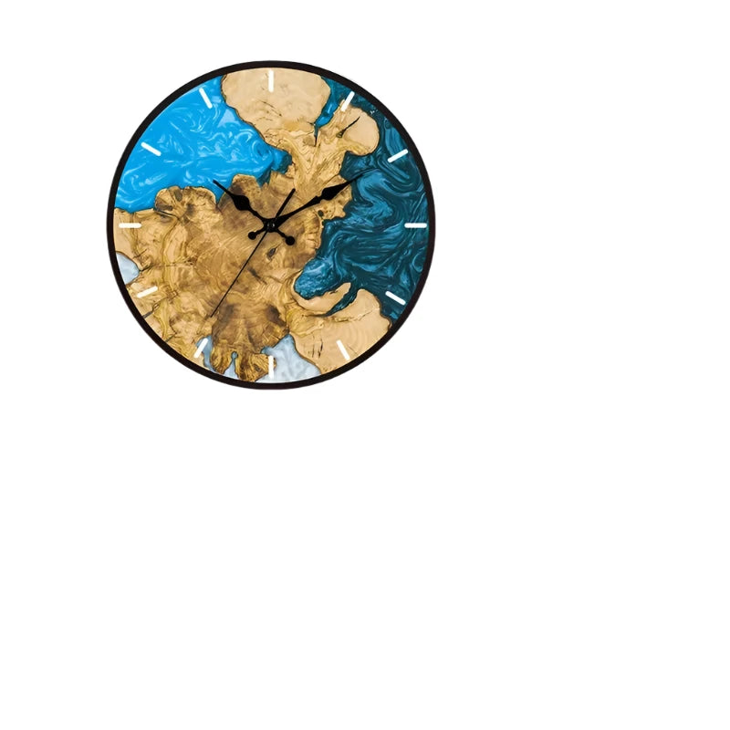 LUMO - Transparante Acryl Wandklok met Houtnerf Design