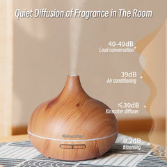 Mistura – 500ml Aroma Diffuser met Houtlook en Sfeerverlichting