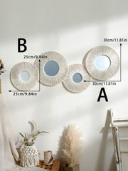 BohoCharm - Ronde Wandspiegel voor een Uniek Interieur