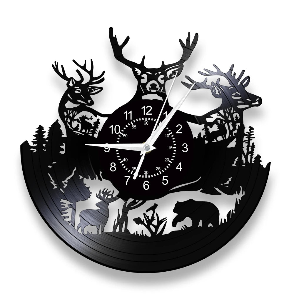 RetroVinyl - Vintage Wanduhr van LP met LED-verlichting