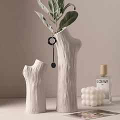 CeramiCraft - Luxe Keramische Vaas met Kartonnen Standaard