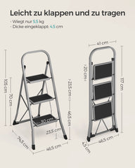 Ascenda – Compacte Huishoudladder met Extra Grip en Veiligheidsfunctie
