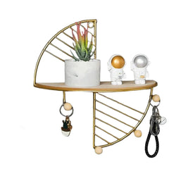 WoodenWall - Rustieke Zwevende Plank met Metalen Beugels