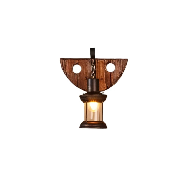 Sculptura - Retro Houten Wandlamp