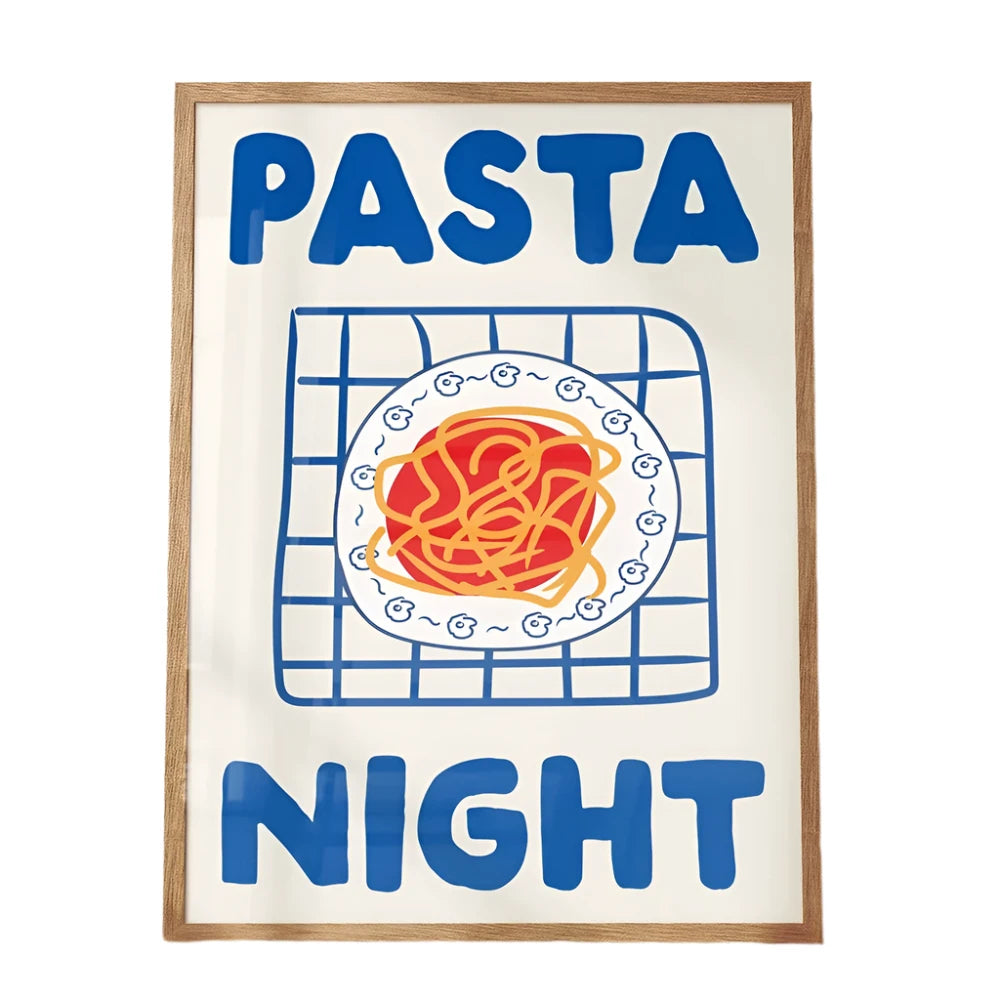 TasteBite - Retro Food Print Poster