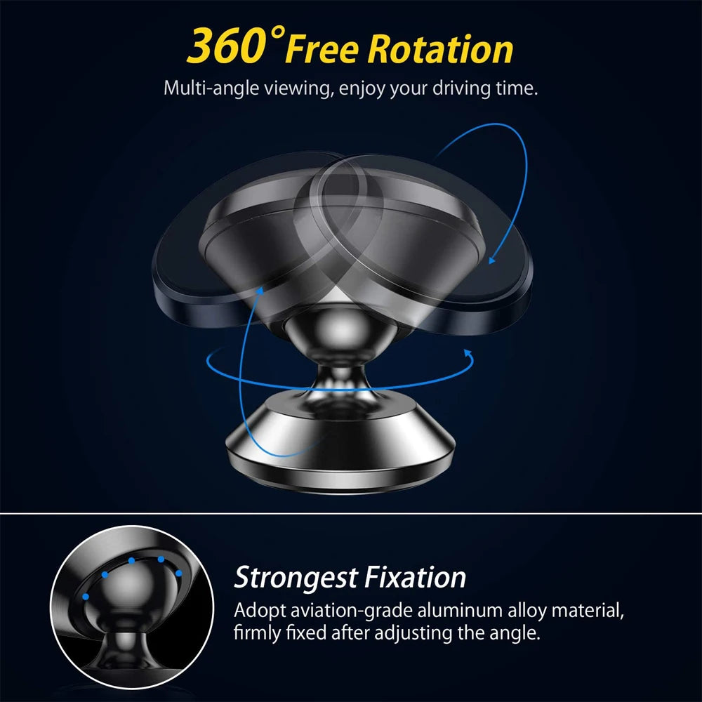 MagLock – 360° Draaibare Magnetische Telefoonhouder voor in de Auto