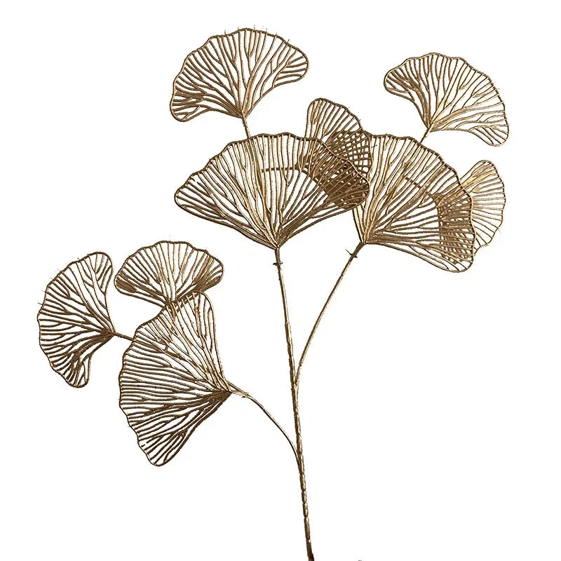 Ginkgo Verrukking - Mini Gouden Ginkgo Blad Tak voor Woondecoratie