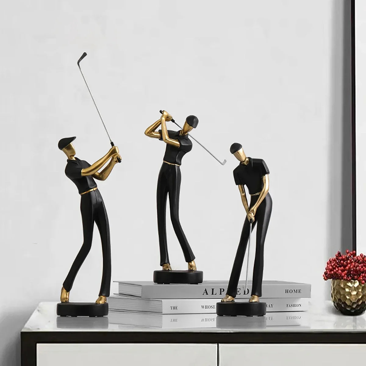 SwingForm - Abstract Golfer Beeldje voor Moderne Decoratie