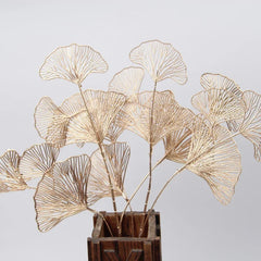 Ginkgo Verrukking - Mini Gouden Ginkgo Blad Tak voor Woondecoratie