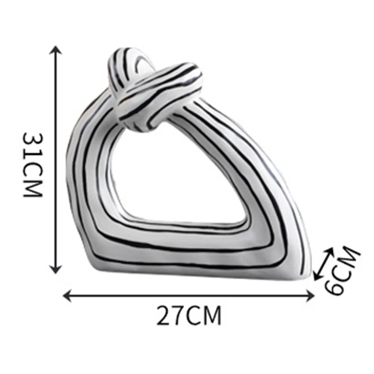 NordicKnot - Abstract Handgeschilderde Keramische Sculptuur