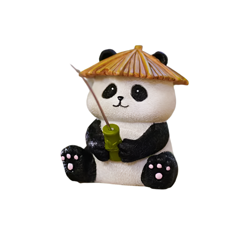 Panda Charme - Creatieve Visserij Resin Sculptuur