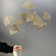 Ginkgo Verrukking - Mini Gouden Ginkgo Blad Tak voor Woondecoratie