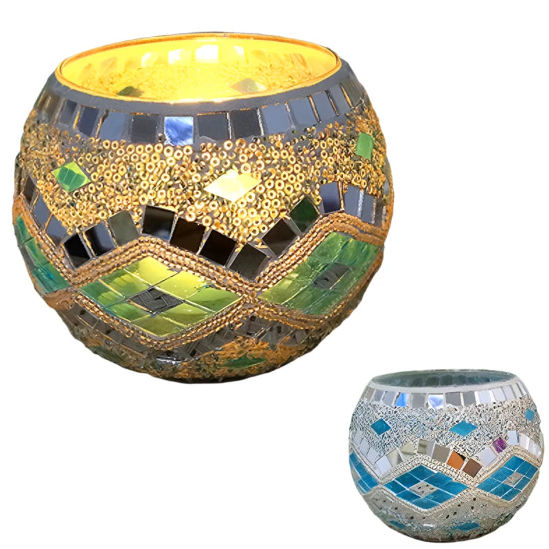 GlowCraft - Handgemaakte Glazen Kandelaardrager voor Huisdecoratie