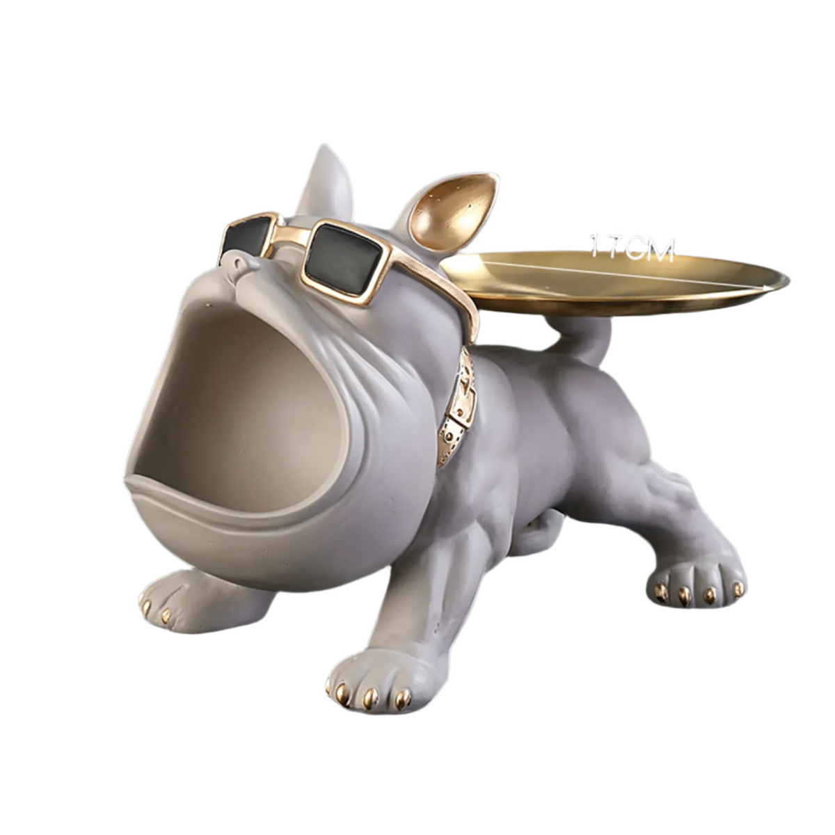 Bulldog Buff - Decoratieve Opbergtray van Hars