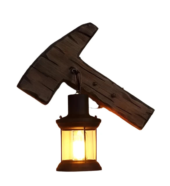 Sculptura - Retro Houten Wandlamp