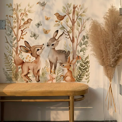 WhimsiWood – Dieren Muurstickers voor Kinderkamer