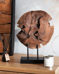 Driftwood Charm - Teakhouten Vissculptuur