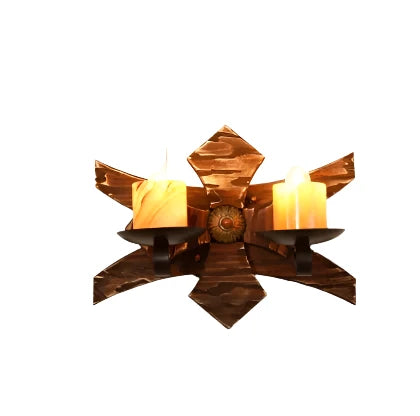 Sculptura - Retro Houten Wandlamp
