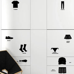 Clarity - Kast Label Stickers voor Kleding & Accessoires