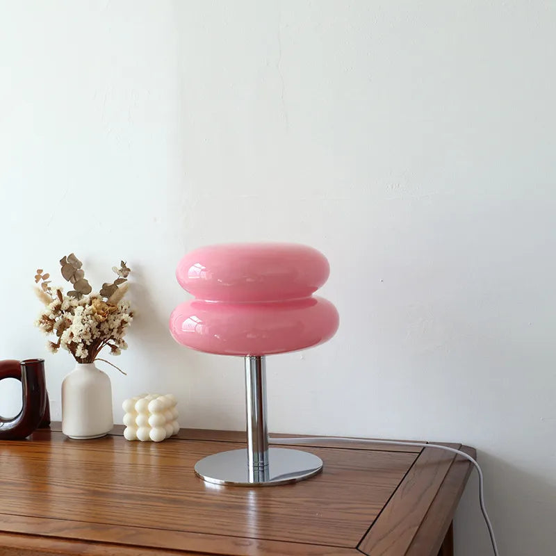 Lumière - Elegant Macaron Glazen Nachtkastje
