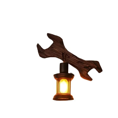 Sculptura - Retro Houten Wandlamp