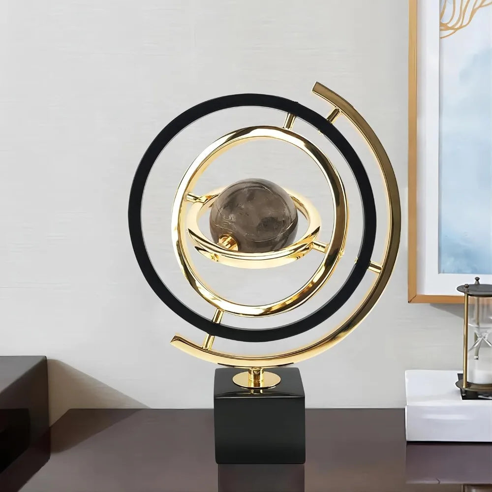 CosmoSphere - Iconische Wereldbol Decoratie met Metalen Basis