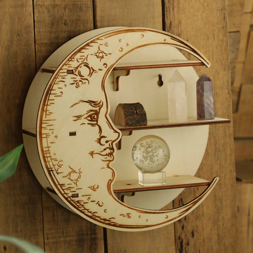 Crystal Display - Floating Houten Plank Organizer